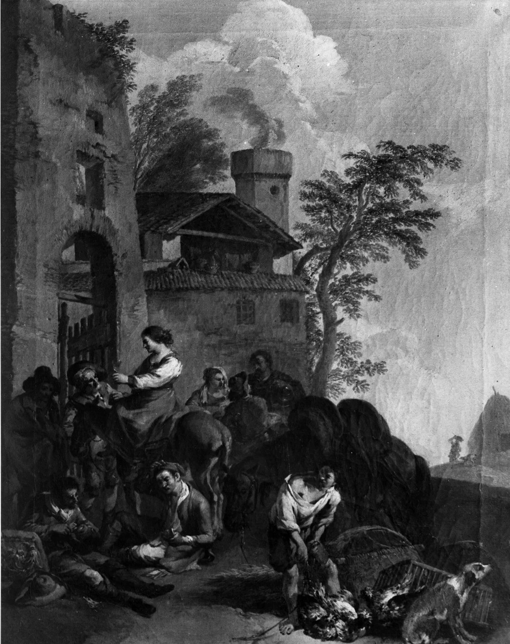 Contadini fuori la porta di un villaggio - Museo di Casa Martelli, Firenze
